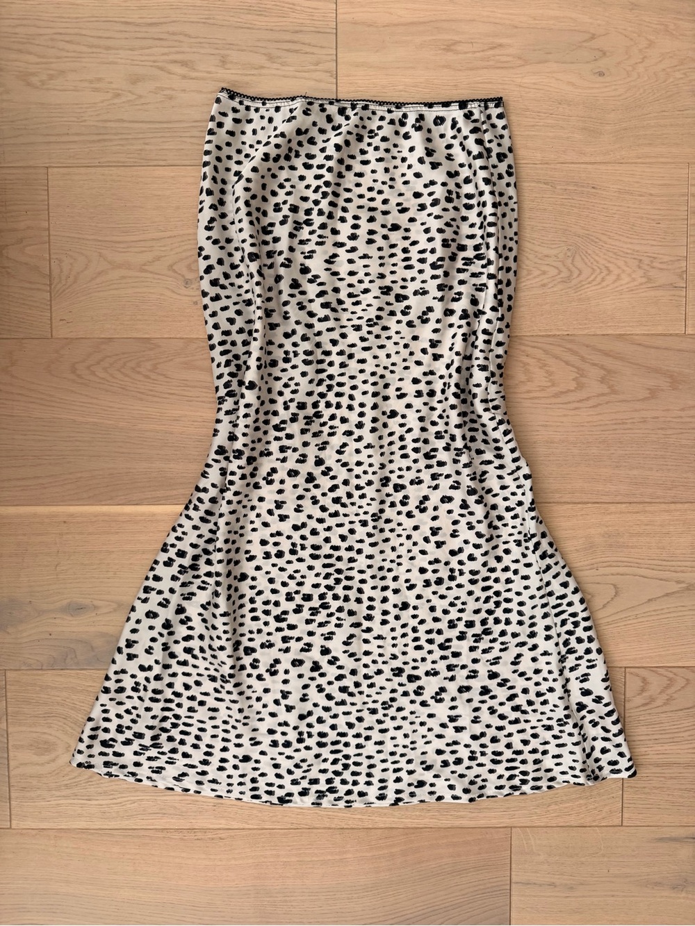 audrey 3+1 silky leopard mid skirt